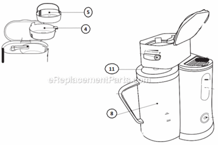 Page A Diagram and Parts List for BVMC-TM33  Mr Coffee Tea Brewer
